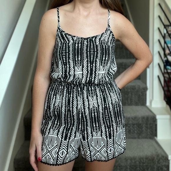 Mossimo Supply Co. Pants - Mossimo Geometric Aztec Print Cami Romper